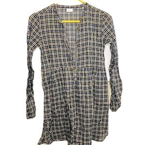 NWOT Buho Gray Flannel Button Down Girls Size 8